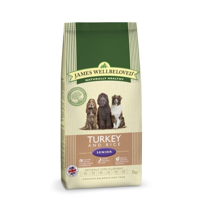 James Wellbeloved Senior Turkey & Rice Large Breed 2kg